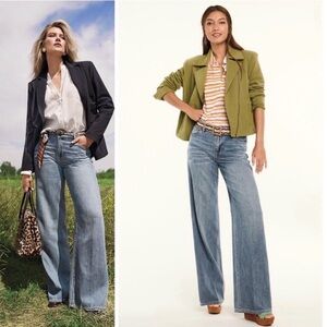 CAbi Blue Flare & Wide Leg Jeans